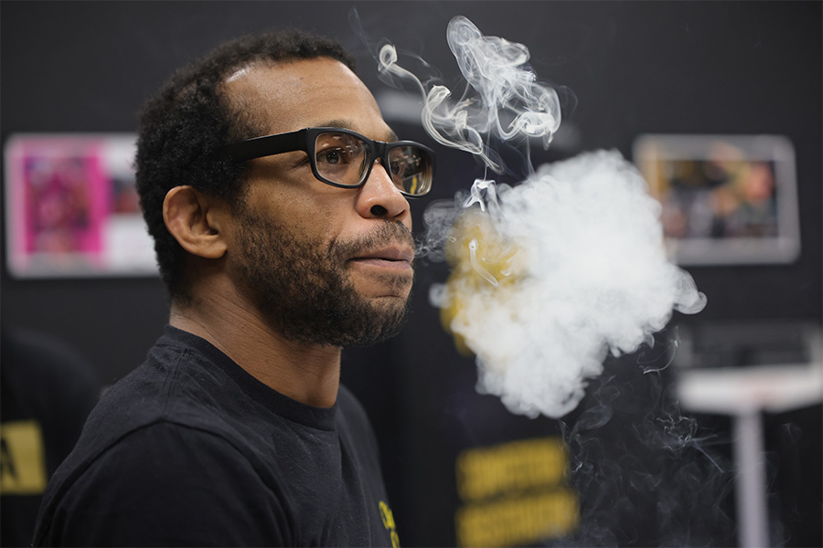 Athlete consumes cannabis at High Rollerz BJJ event